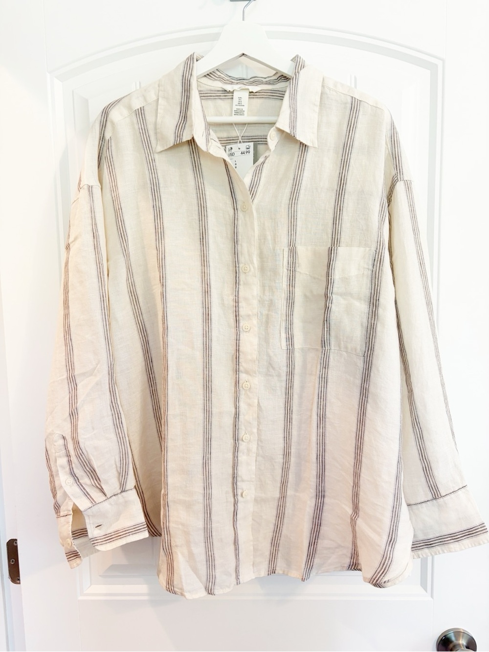 H&M I NWT Linen Button Down Shirt